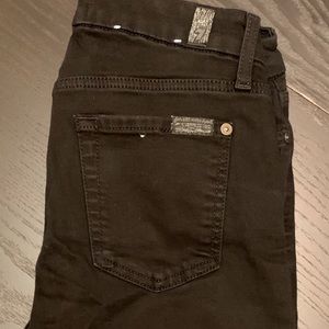 7 for all mankind b(air) black skinny jeans